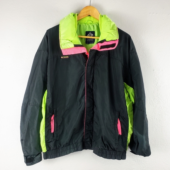 Vintage 90s Neon Retro Columbia Coat - Picture 4 of 14